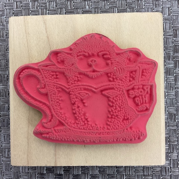 Vintage 1997 House Mouse Feeling Rosy rubber stamp feat. Maxwell - Picture 5 of 6